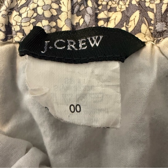 J.Crew Floral Print Neon Back Zip A-Line Mini Skirt Blue White Cotton Women’s 00 - Picture 3 of 6